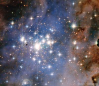 Image of cluster Trumpler 14 taken by Hubble and from the APOD site